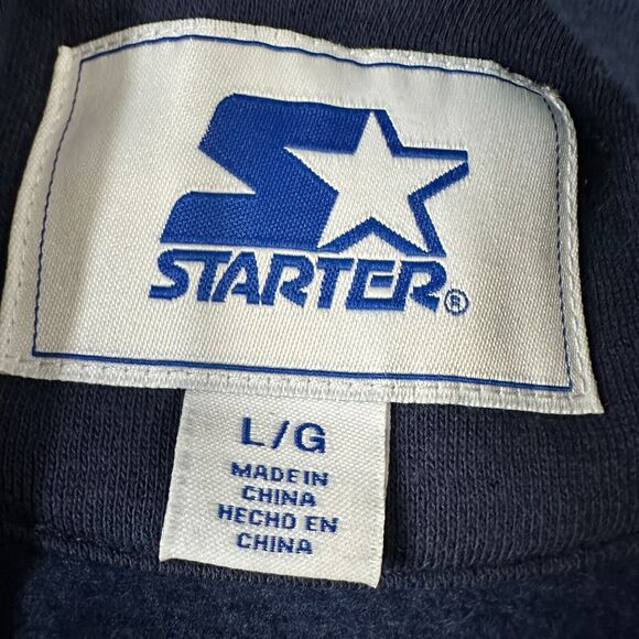 Starter Dallas Cowboys Hoodie Men’s Large Blue Gray Retro Football Pullover New - Picture 7 of 11